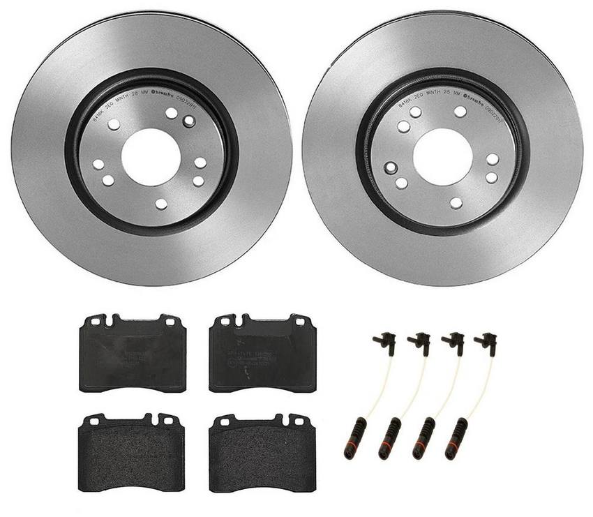 Mercedes Brakes Kit - Brembo Pads and Rotors Front (320mm) (Low-Met) 129421171264 - Brembo 3274671KIT